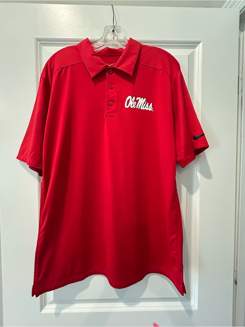 Nike Ole Miss Red Polo Shirt, Men’s M